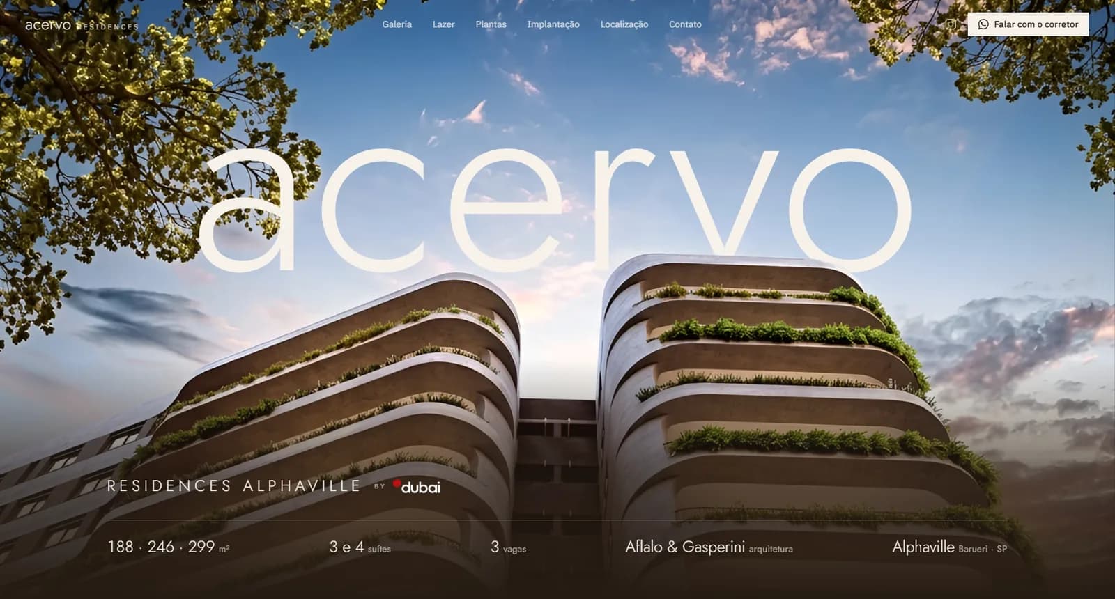 Hero da landing Acervo Residences Alphaville