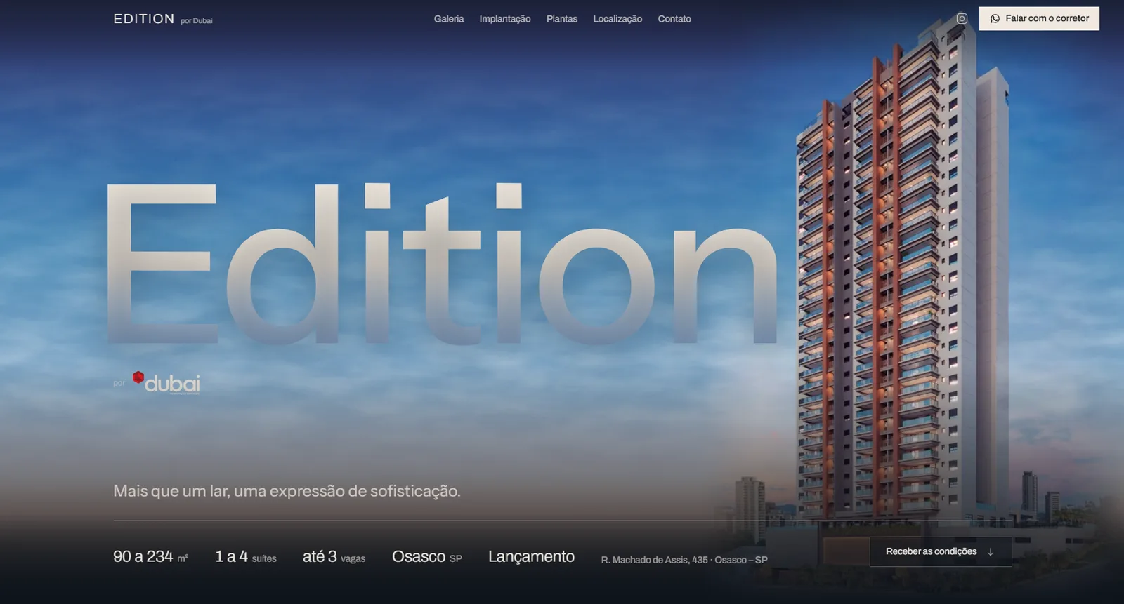 Hero da landing Edition por Dubai