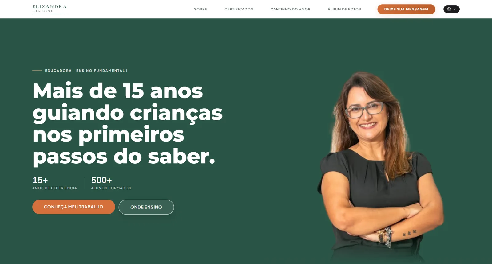 Hero do site da Professora Elizandra Barbosa